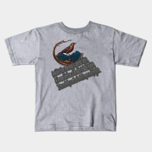 A brown bird on a branch Kids T-Shirt